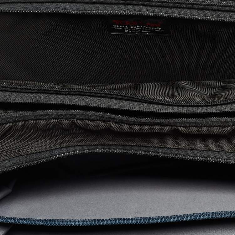Pre Owned TUMI Black Nylon and Leather Alpha 3 T Pass Expandable Briefcase Bag