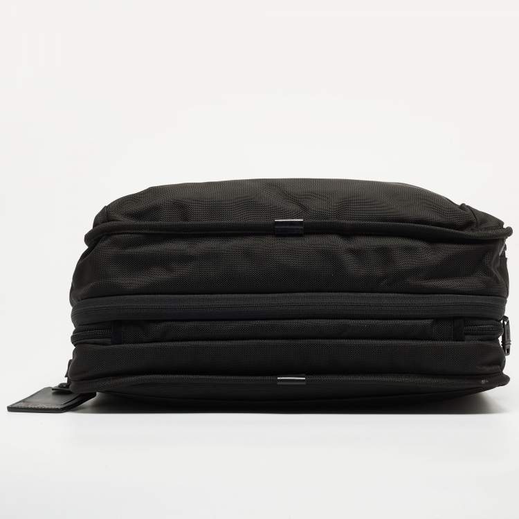 Pre Owned TUMI Black Nylon and Leather Alpha 3 T Pass Expandable Briefcase Bag