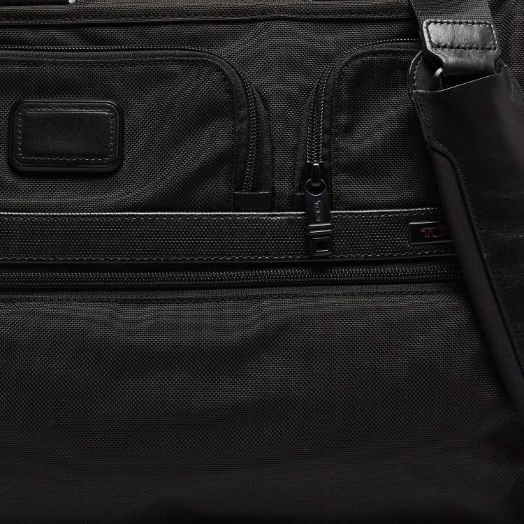 Pre Owned TUMI Black Nylon and Leather Alpha 3 T Pass Expandable Briefcase Bag