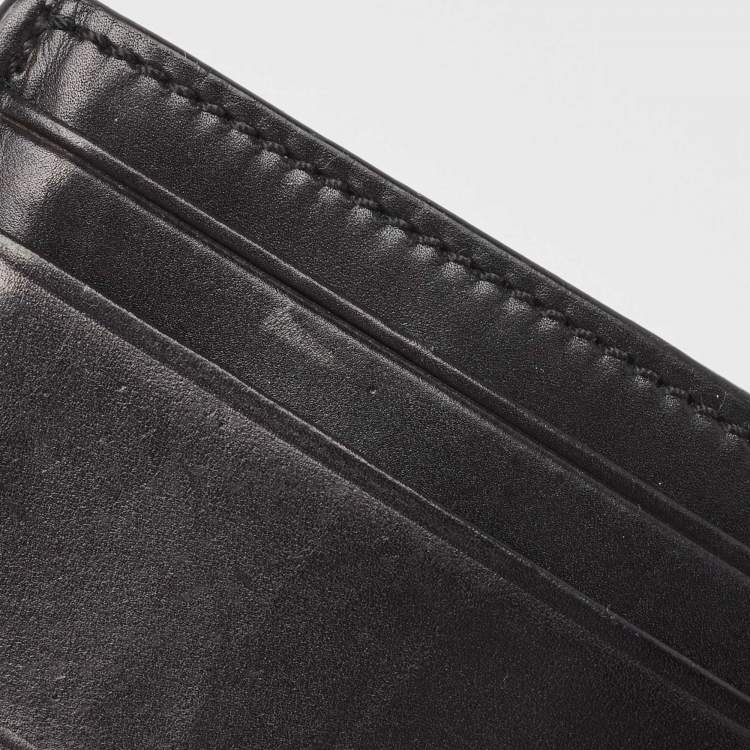Pre Owned Tumi Black Leather Logo Card Holder