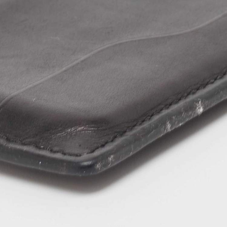 Pre Owned Tumi Black Leather Logo Card Holder