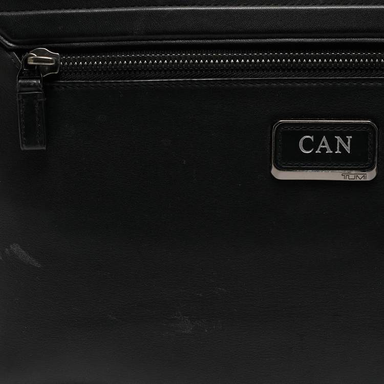 Pre Owned Tumi Black Leather Ashton Gates Briefcase Bag