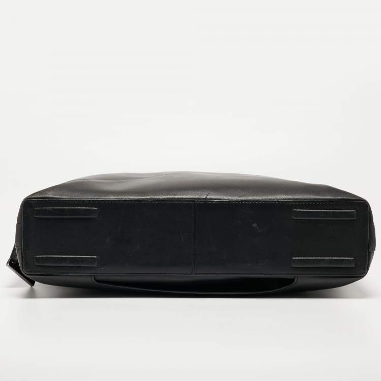 Pre Owned Tumi Black Leather Ashton Gates Briefcase Bag