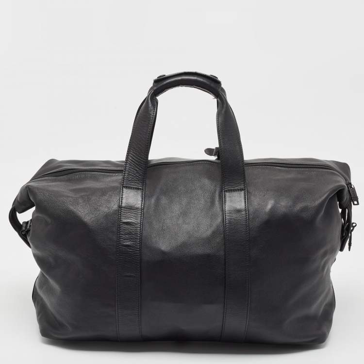 Pre Owned TUMI Black Leather Alpha II Duffel Bag