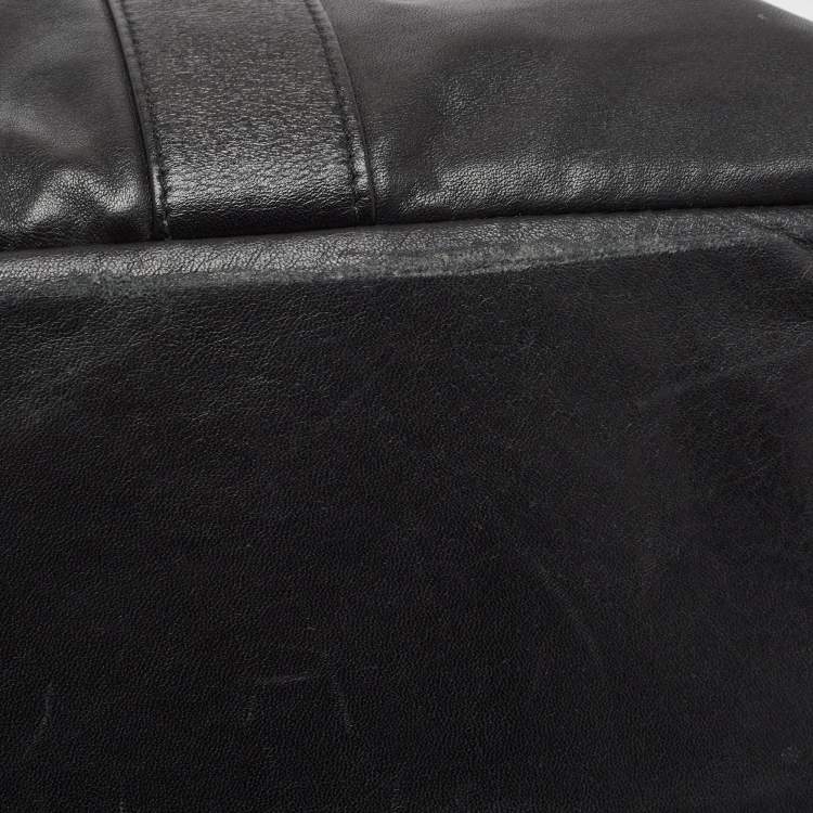 Pre Owned TUMI Black Leather Alpha II Duffel Bag