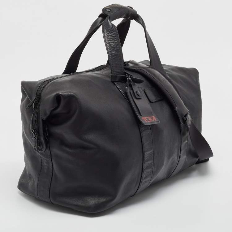 Pre Owned TUMI Black Leather Alpha II Duffel Bag