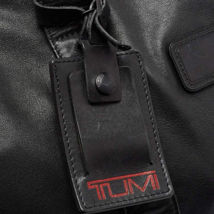 Pre Owned TUMI Black Leather Alpha II Duffel Bag