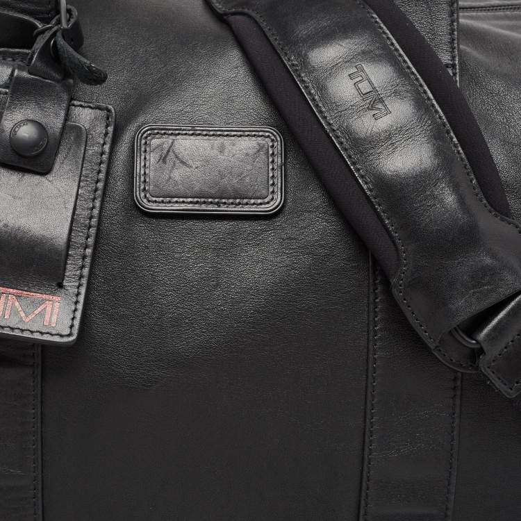 Pre Owned TUMI Black Leather Alpha II Duffel Bag