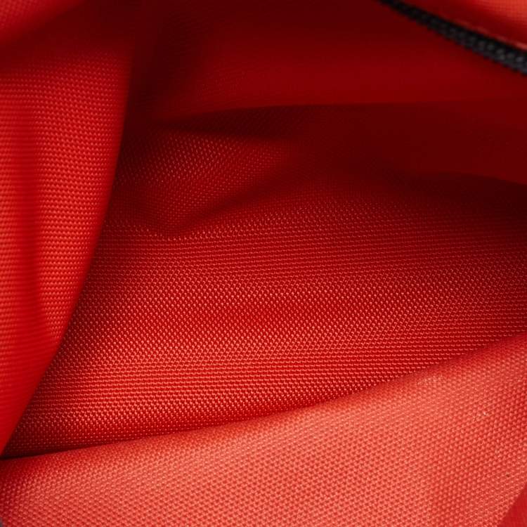 Pre Owned TUMI Navy Blue/Orange Nylon Foldable Compact Duffle Bag