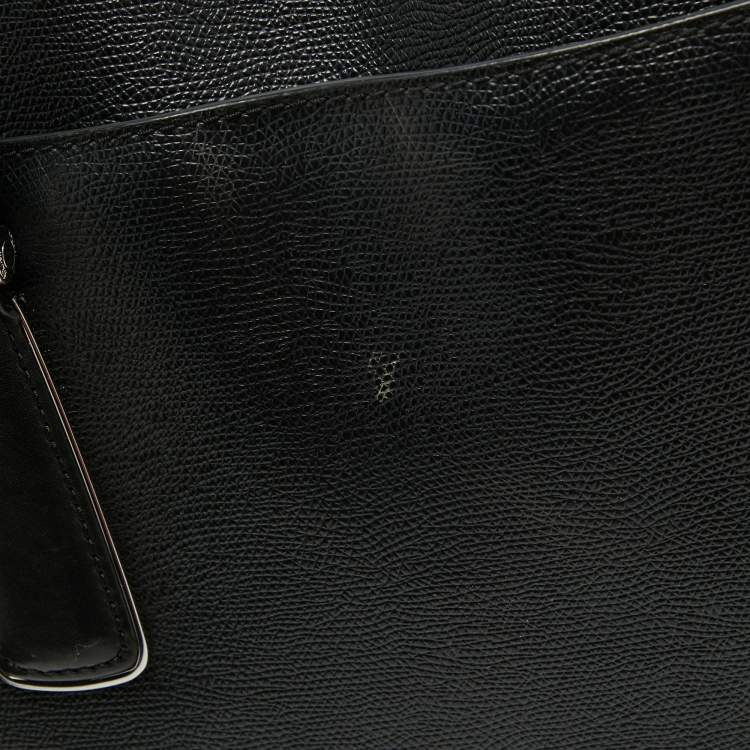 Pre Owned Tumi Black Leather Stanton Nia Commuter Briefcase Bag