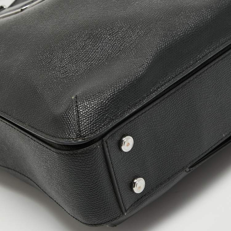 Pre Owned Tumi Black Leather Stanton Nia Commuter Briefcase Bag