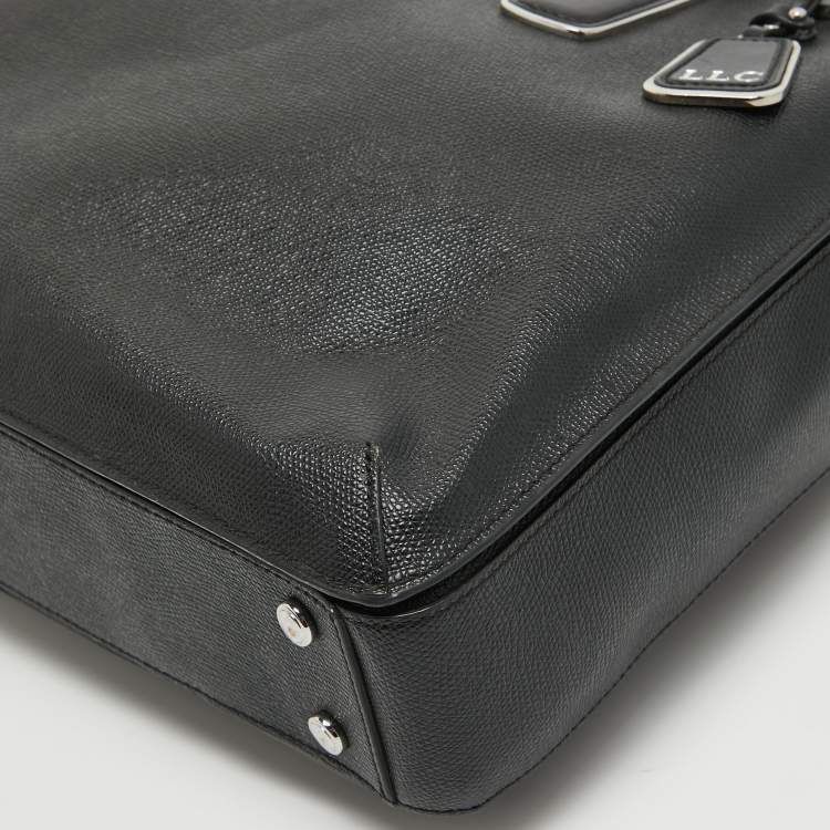 Pre Owned Tumi Black Leather Stanton Nia Commuter Briefcase Bag