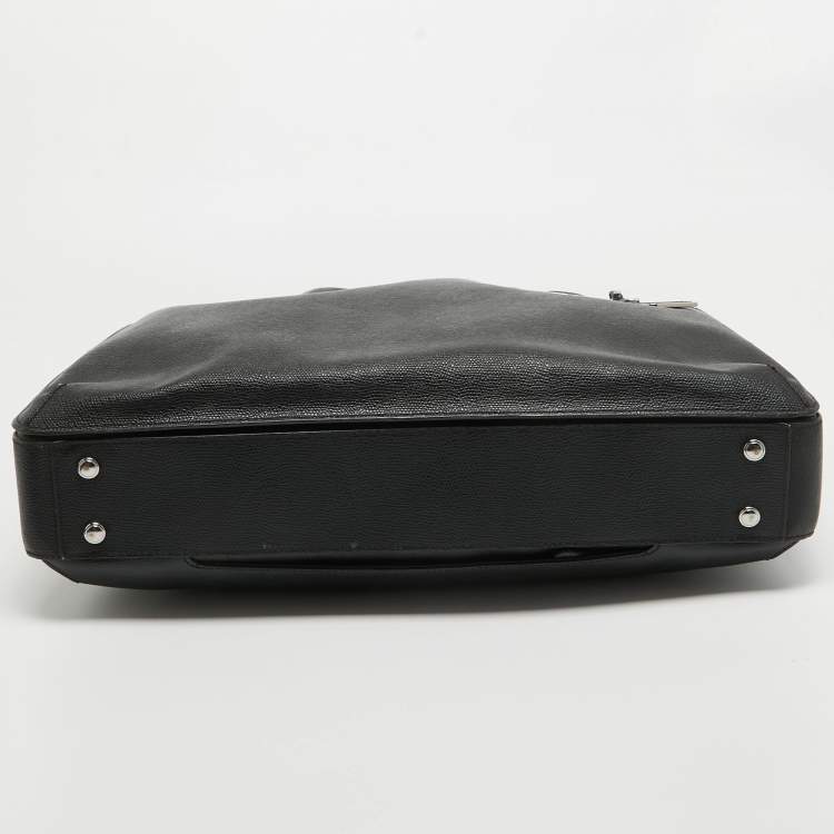 Pre Owned Tumi Black Leather Stanton Nia Commuter Briefcase Bag