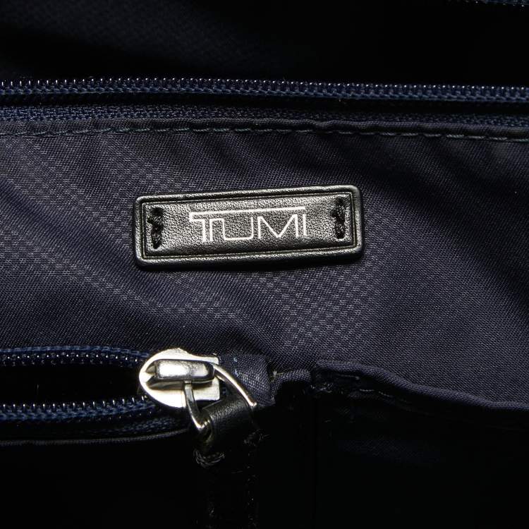 Pre Owned Tumi Black Leather Stanton Nia Commuter Briefcase Bag