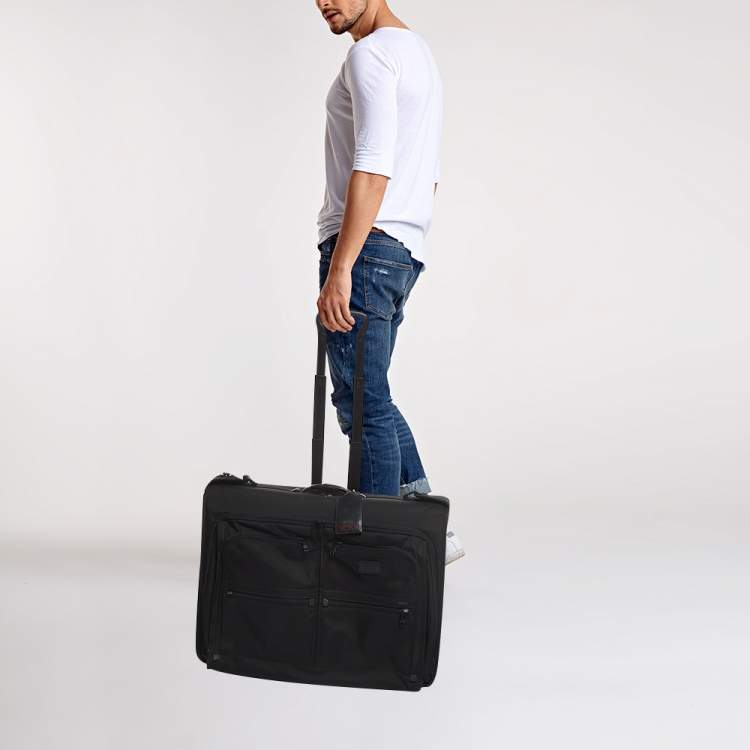 Pre Owned TUMI Black Nylon 2 Wheeled Alpha Classic Garment Luggage