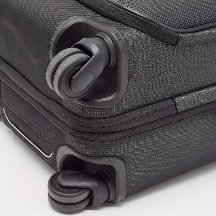 Pre Owned TUMI Dark Grey Nylon 4 Wheeled Dual Access Arrive Carry-On Luggage