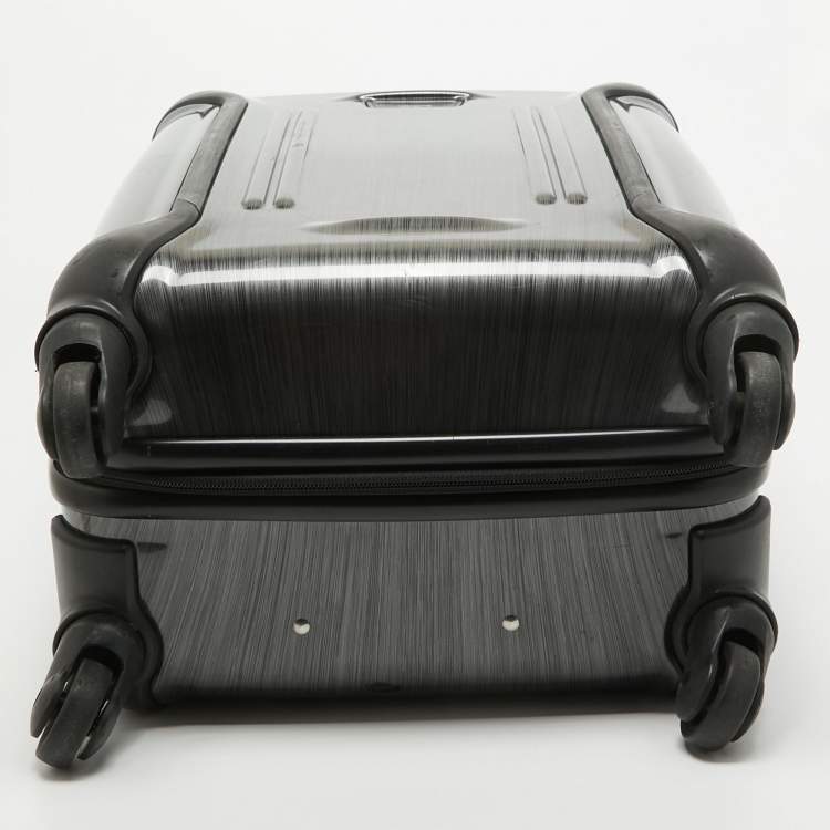 Pre Owned Tumi Grey Polycarbonate Vapor Carry On Luggage 50