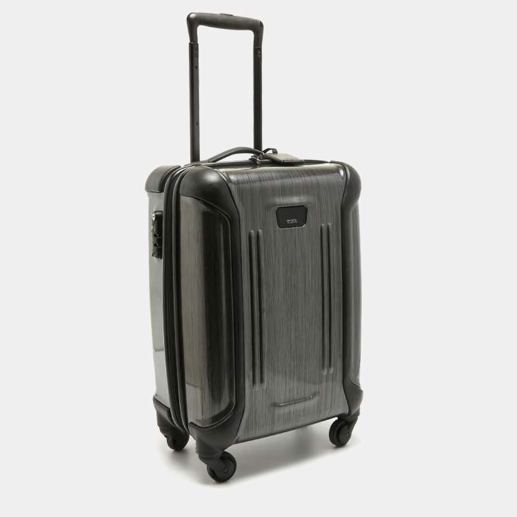 Pre Owned Tumi Grey Polycarbonate Vapor Carry On Luggage 50