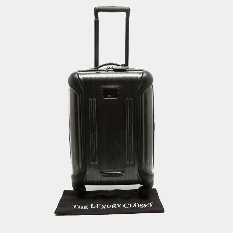 Pre Owned Tumi Grey Polycarbonate Vapor Carry On Luggage 50