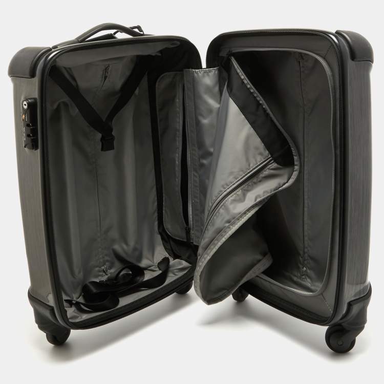 Pre Owned Tumi Grey Polycarbonate Vapor Carry On Luggage 50
