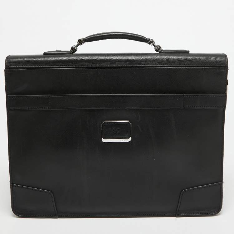 Pre Owned TUMI Black Leather Astor Dorilton Briefcase