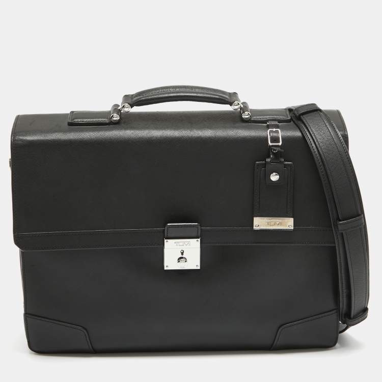 Pre Owned TUMI Black Leather Astor Dorilton Briefcase