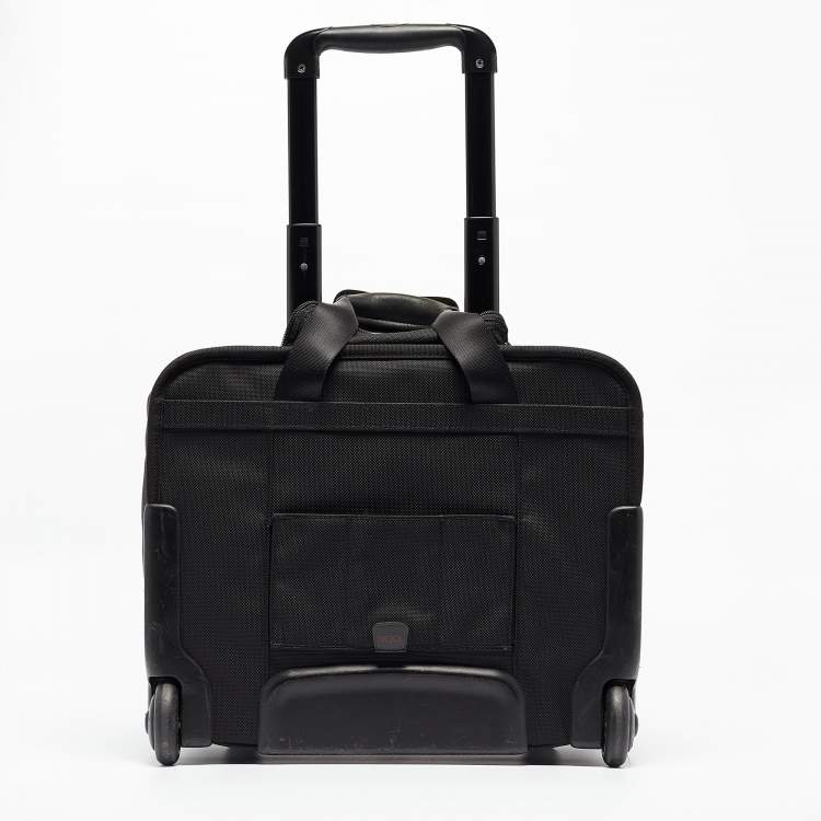 Pre Owned TUMI Black Nylon Alpha Wheeled T-Pass Compact Brief Trolley