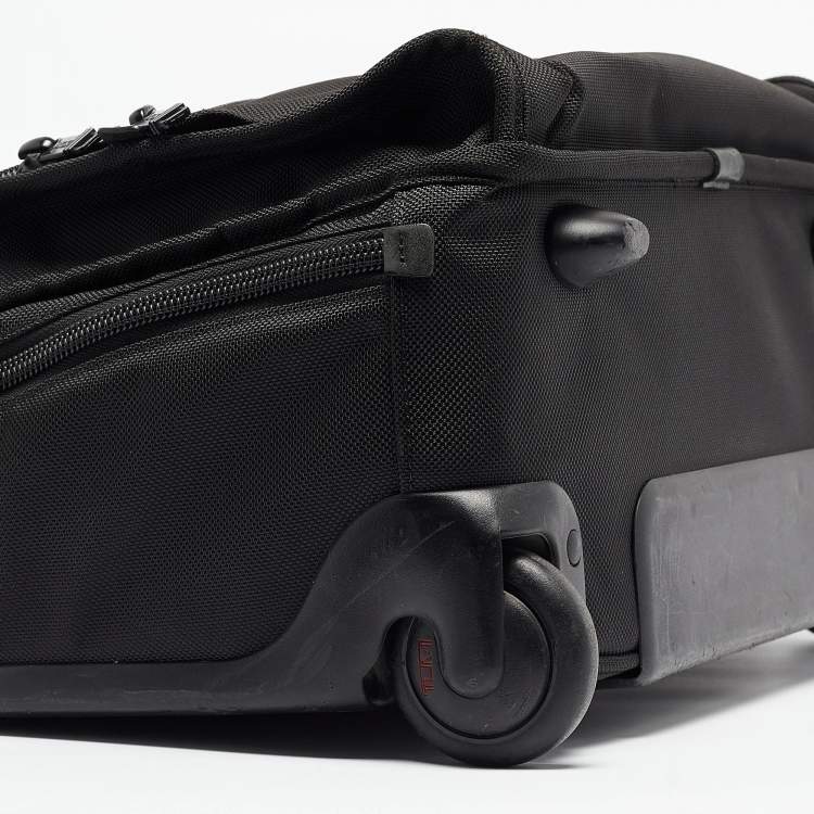 Pre Owned TUMI Black Nylon Alpha Wheeled T-Pass Compact Brief Trolley
