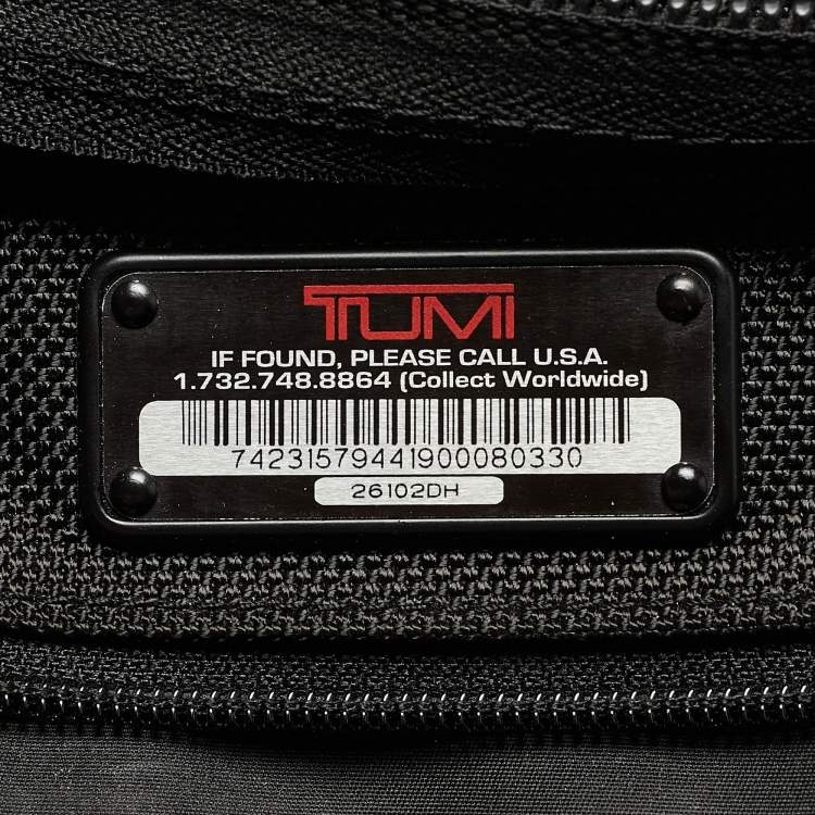 Pre Owned TUMI Black Nylon Alpha Wheeled T-Pass Compact Brief Trolley