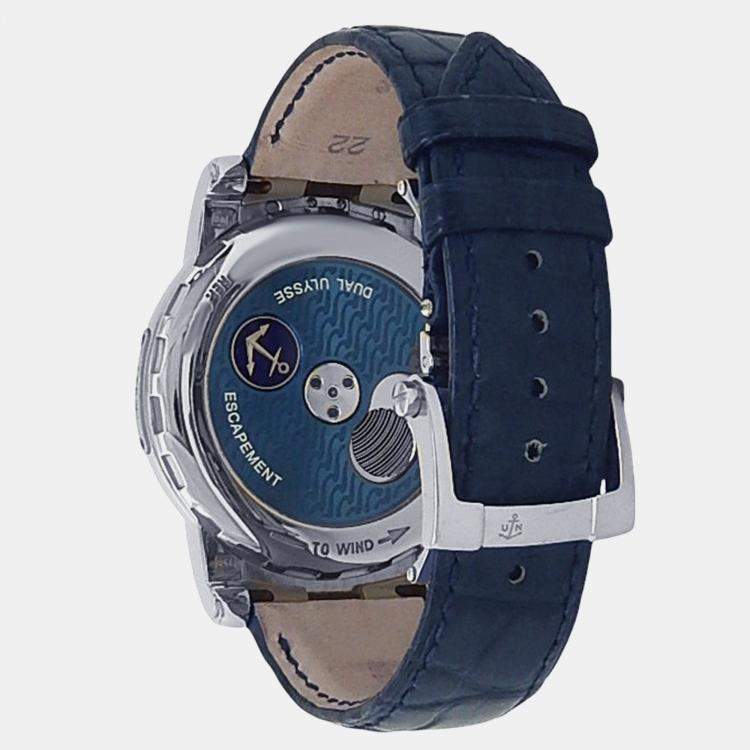 Pre Owned Ulysse Nardin Freak 020-81 Manual Winding Blue 18K White Gold Men’s Wristwatch 44.5 mm