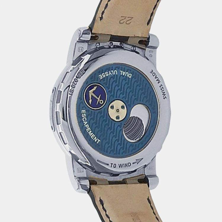 Pre Owned Ulysse Nardin Freak 020-81 Manual Winding Blue 18K White Gold Men’s Wristwatch 44.5 mm