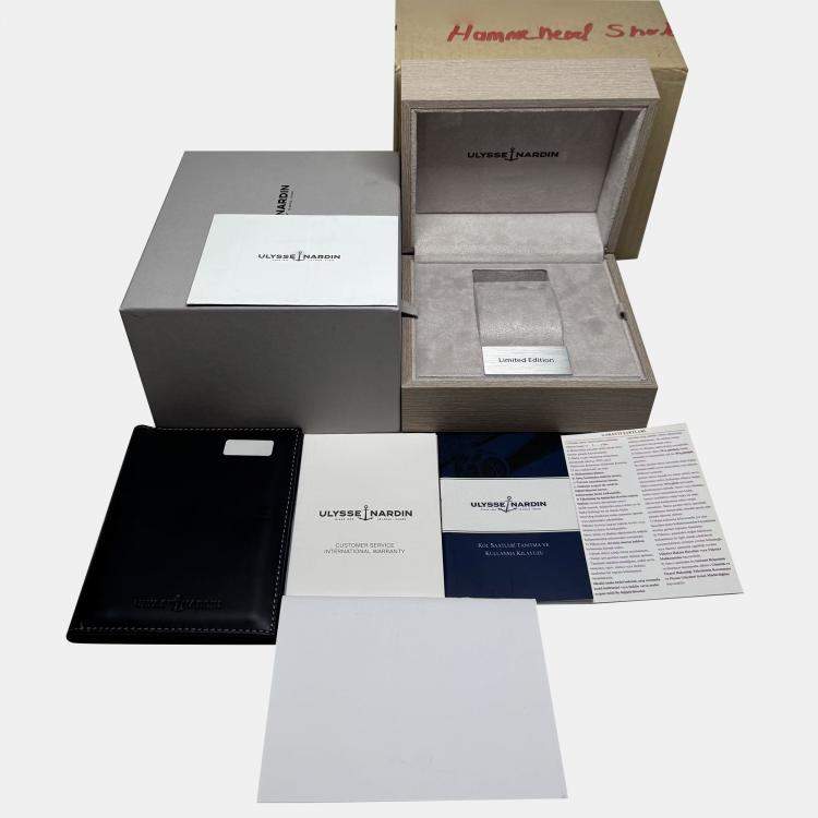 Pre Owned Pre-Owned Ulysse Nardin Diver Chronograph 1503-170/93-HAMMER Blue Automatic Titanium Men's Wristwatch 44 mm