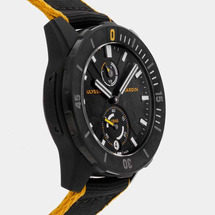 Pre Owned Ulysse Nardin Diver X Cape Horn Limited Edition 1183-170/92-CAP Automatic Black Dial Titanium Wristwatch 44mm