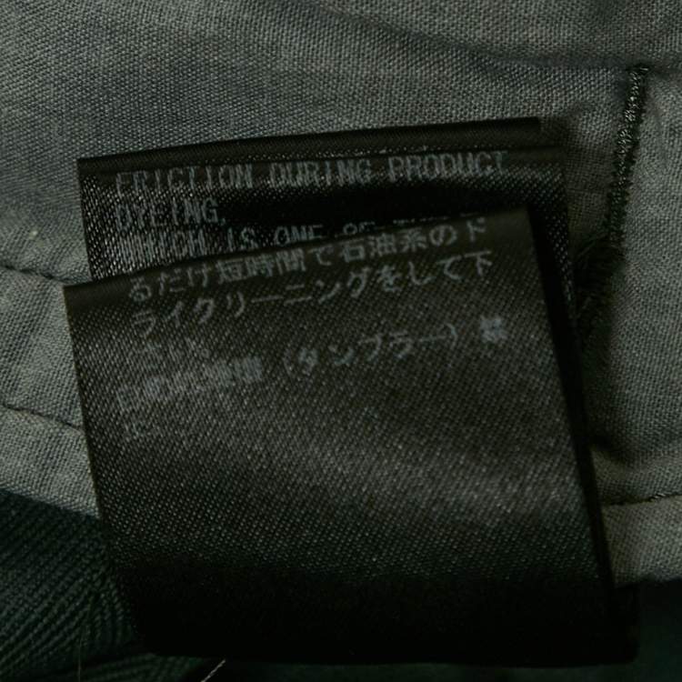 Pre Owned Undercover Green Herringbone Drawstring Trousers L