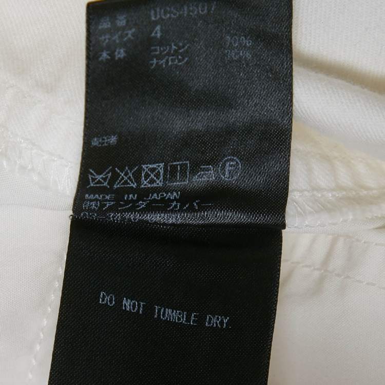 مملوكة مسبقًا Undercover White Cotton Cargo Pants L