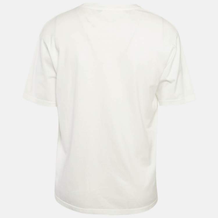 مملوكة مسبقًا Undercover White Graphic Print Cotton T-Shirt M