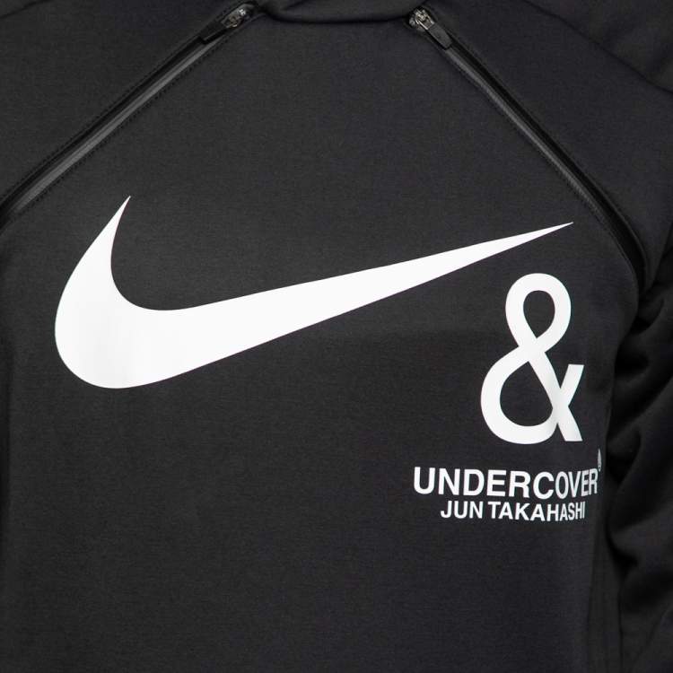 Pre Owned هودي نايك × أندركوفر ألياف صناعية أسود طباعة شعار الماركة مقاس وسط ( ميديوم )
