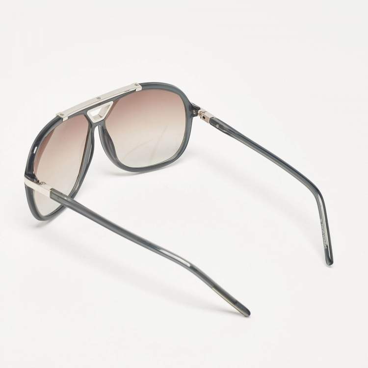 Pre Owned Dior Homme Green/Brown Gradient Black Tie Aviator Sunglasses