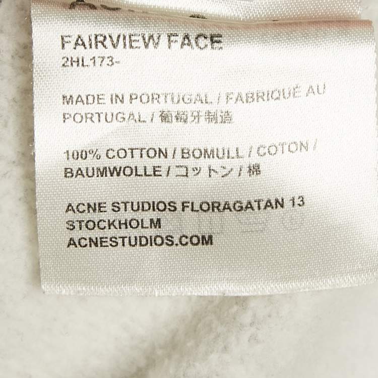 Pre Owned Acne Studios Grey Cotton Crewneck Sweatshirt L