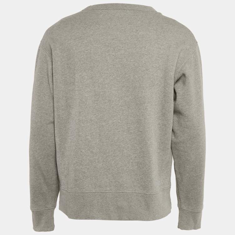 Pre Owned Acne Studios Grey Cotton Crewneck Sweatshirt L