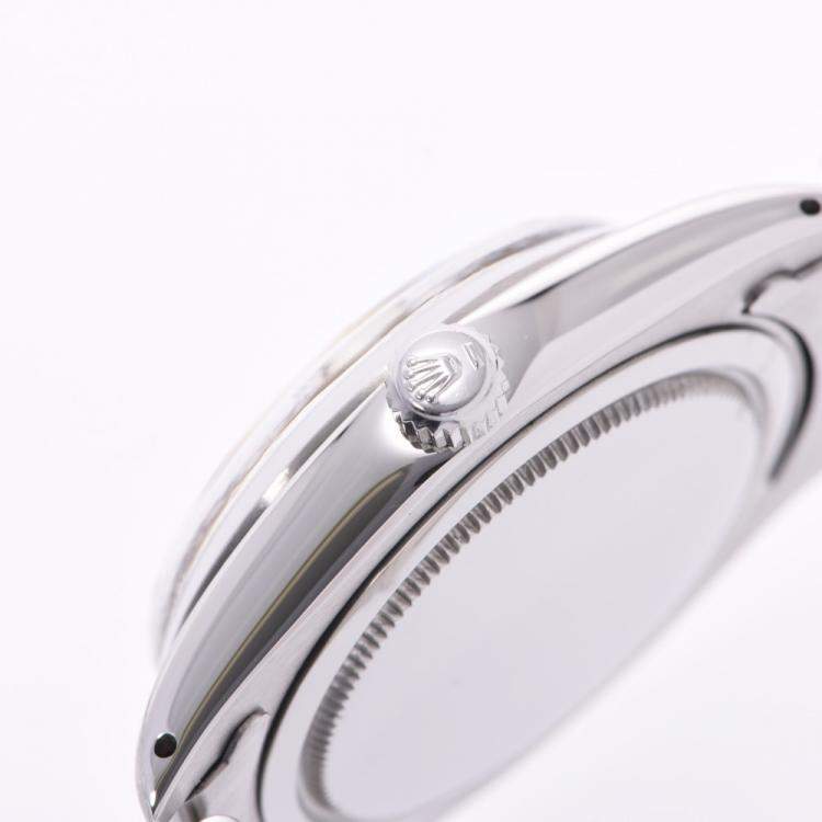 Pre Owned Rolex Silver Stainless Steel Oyster Date Precision 6694 Men's Wristwatch 33 MM