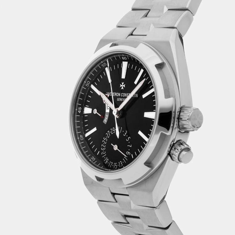 Pre Owned Vacheron Constantin Black Stainless Steel Overseas 7900V/110A-B546 Automatic Men's Wristwatch 41 mm