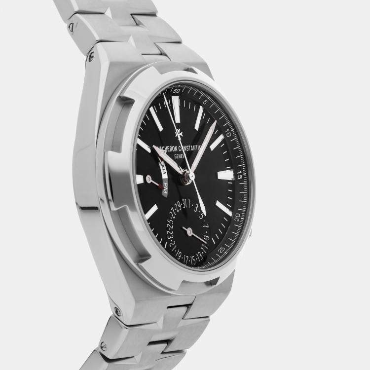 Pre Owned Vacheron Constantin Black Stainless Steel Overseas 7900V/110A-B546 Automatic Men's Wristwatch 41 mm