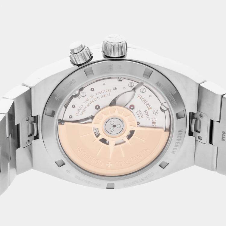 Pre Owned Vacheron Constantin Black Stainless Steel Overseas 7900V/110A-B546 Automatic Men's Wristwatch 41 mm