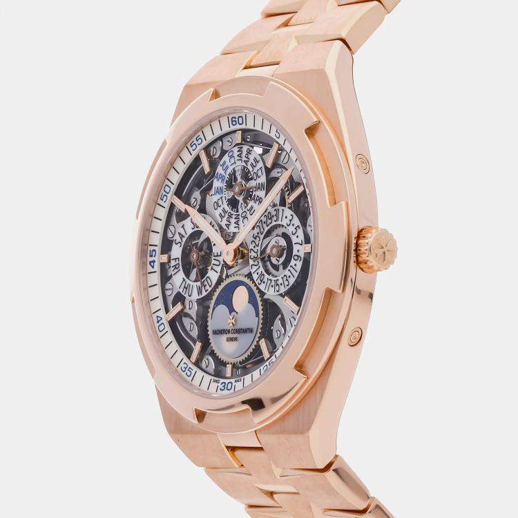 Pre Owned Vacheron Constantin Overseas Perpetual Calendar Ultra-Thin 4300V/120R-B547 Automatic Men's Wristwatch 41 MM