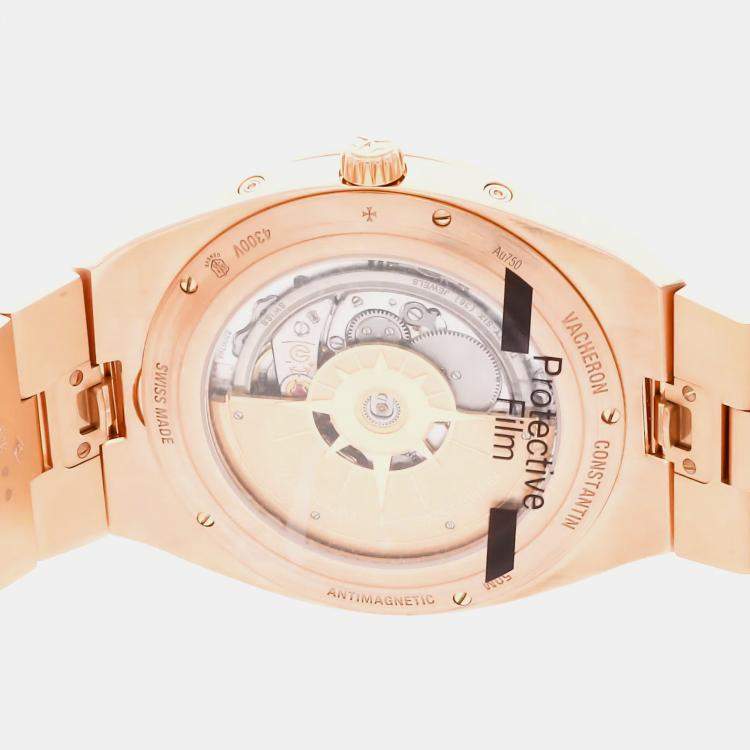 Pre Owned Vacheron Constantin Overseas Perpetual Calendar Ultra Thin 4300V/120R-B509 Automatic Men's Wristwatch 41 mm