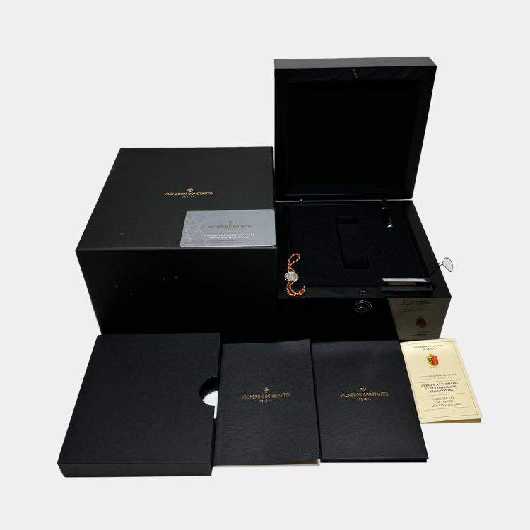Pre Owned Vacheron Constantin Fiftysix Complete Calendar 4000E/000R-B065 Automatic Rose Gold Silver Dial Men's Wristwatch 40mm