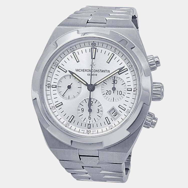 Pre Owned Vacheron Constantin Overseas 5500V/110A-B075 Automatic Silver Stainless Steel Men's Wristwatch 42.5 mm