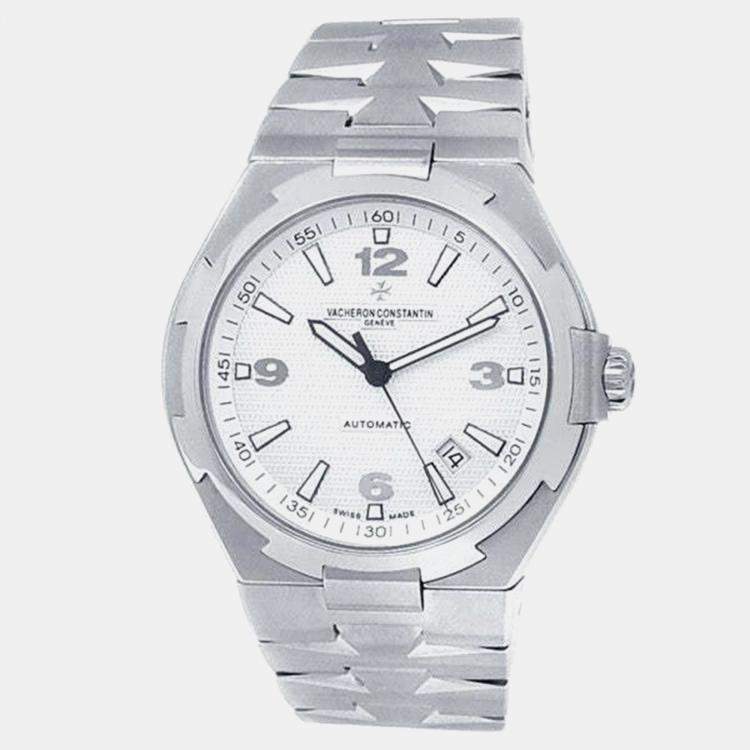 Pre Owned Vacheron Constantin Overseas 47040/B01A-9093 Automatic Silver Stainless Steel Men's Wristwatch 43 mm
