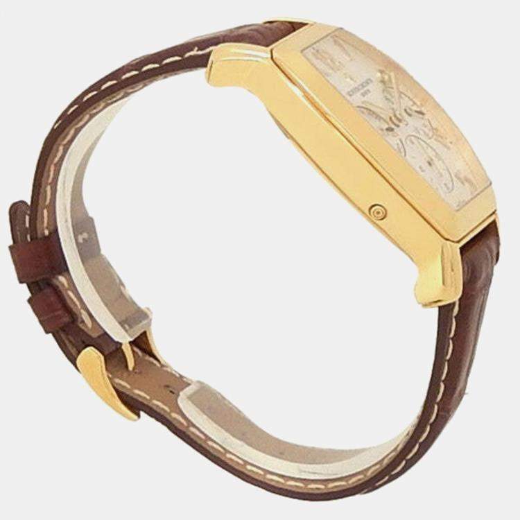 Pre Owned Vacheron Constantin Royal Eagle 42008/000J-9061 Automatic Silver 18k Yellow Gold Men's Wristwatch 35.5 mm